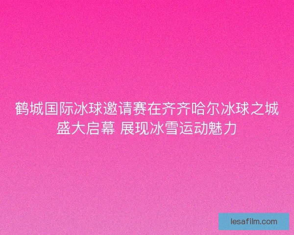 鹤城国际冰球邀请赛在齐齐哈尔冰球之城盛大启幕 展现冰雪运动魅力